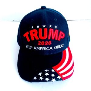 *NWOT Trump 2020 Keep America Great Flag Bill Hat Navy Blue Embroidered  …